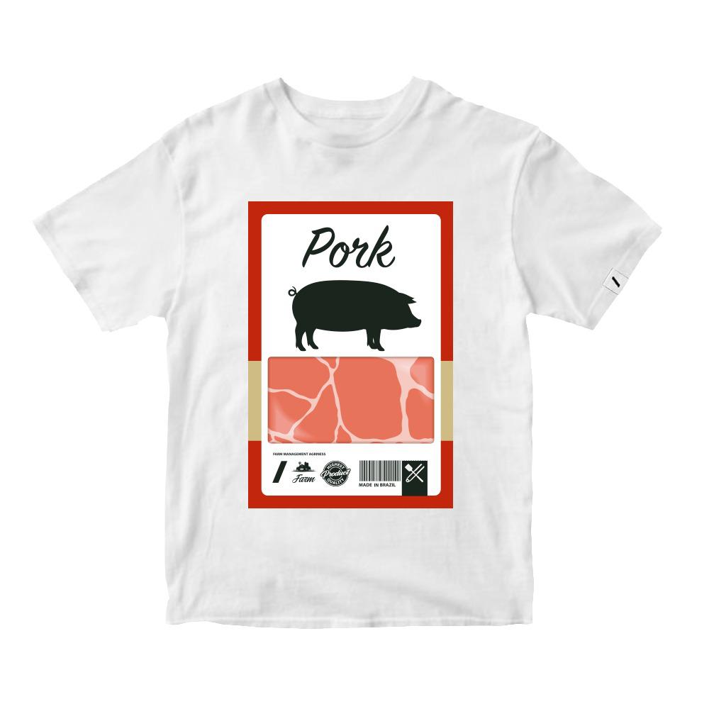 Camiseta Branca Embalados Pork