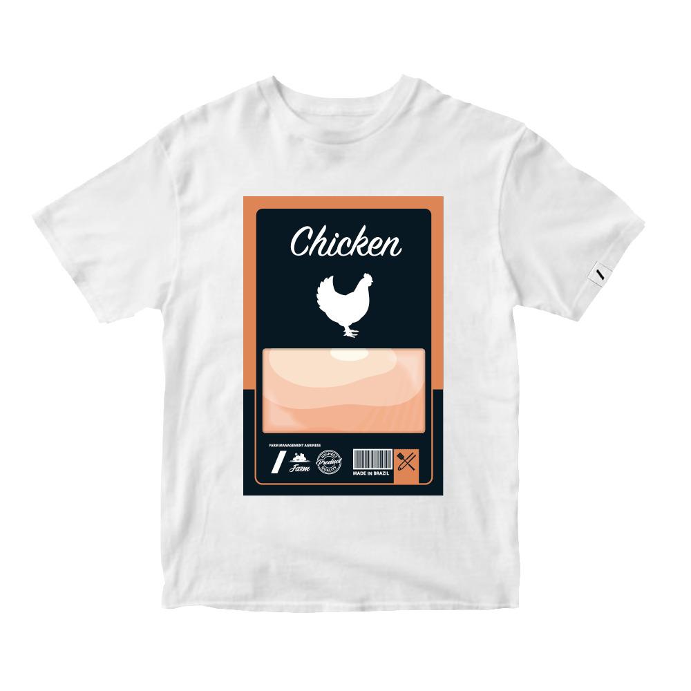 Camiseta Branca Embalados Chicken