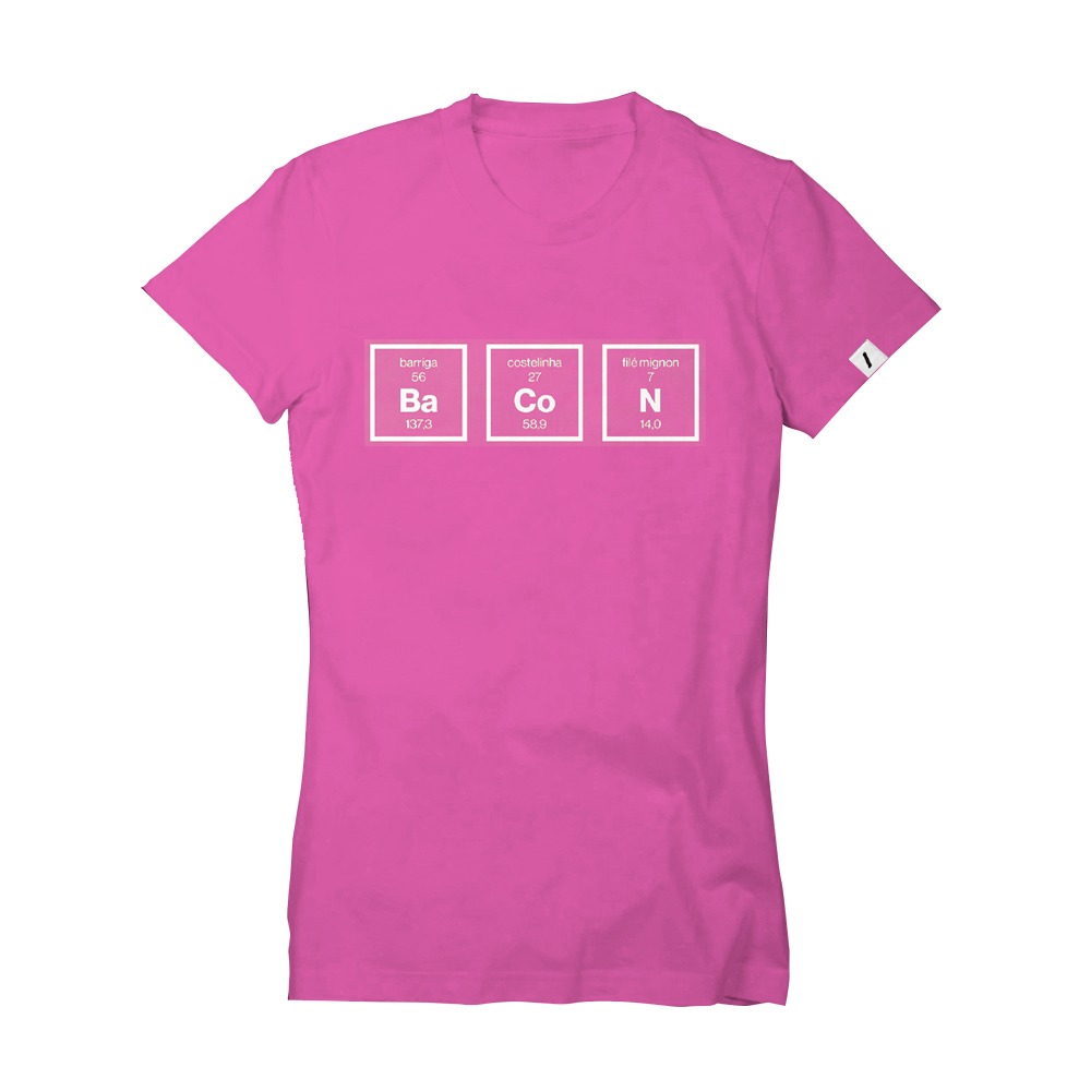 Camiseta Rosa Feminina Bacon Agriness